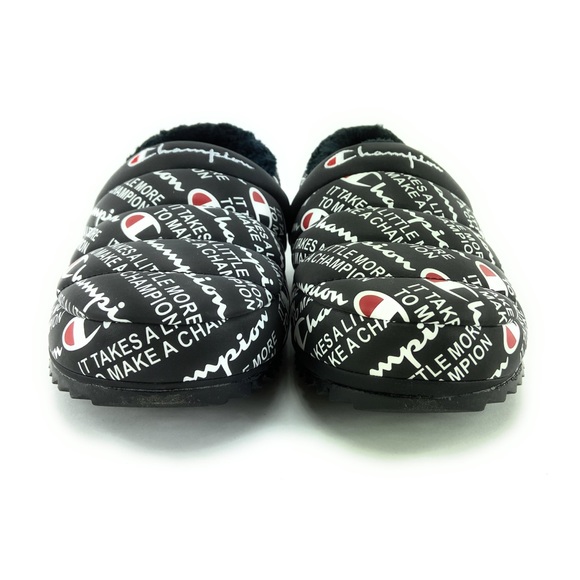 Champion Shoes Champion Womens Varsity Reflective Black Slippers